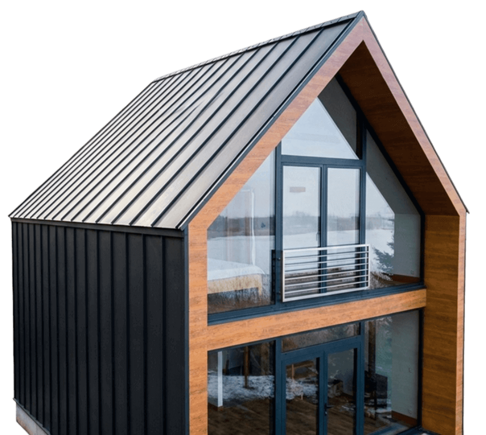 Beispiel des Torkonfigurators mit einem schwarzen Schiebetor